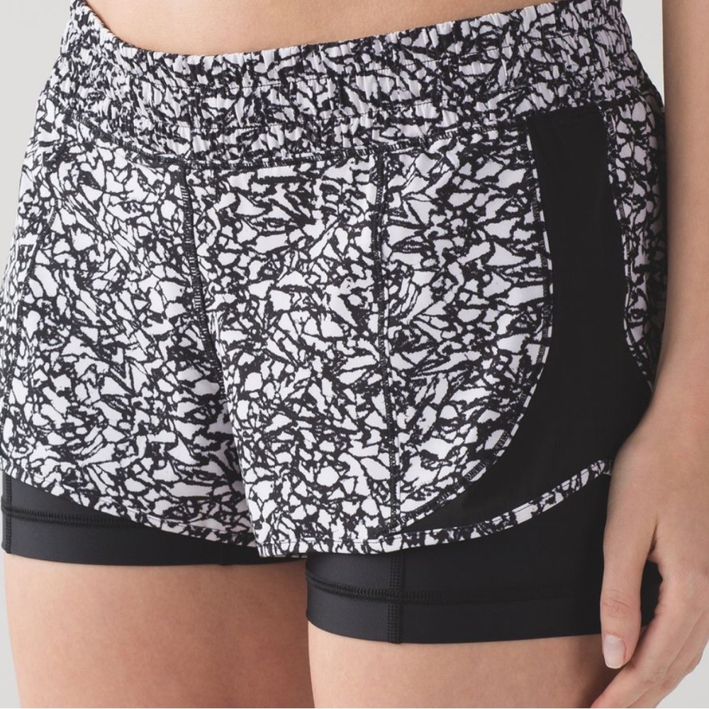 Lululemon Athletica Black and White Athletic Shorts 4
